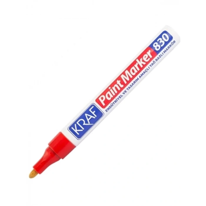 3E Grup - Kraf 830 Paint Marker Kalem Kırmızı