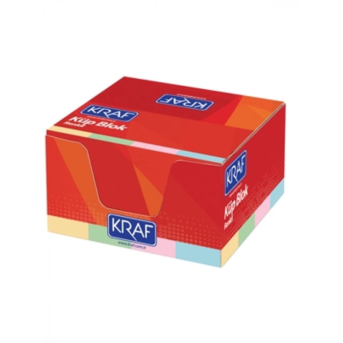 3E Grup - Kraf 8x8 Cm Küp Blok Renkli 117g