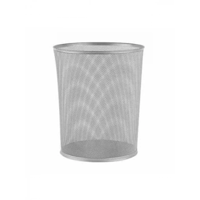 3E Grup - Kraf Metal Perforeli Çöp Kovası Gri 540g