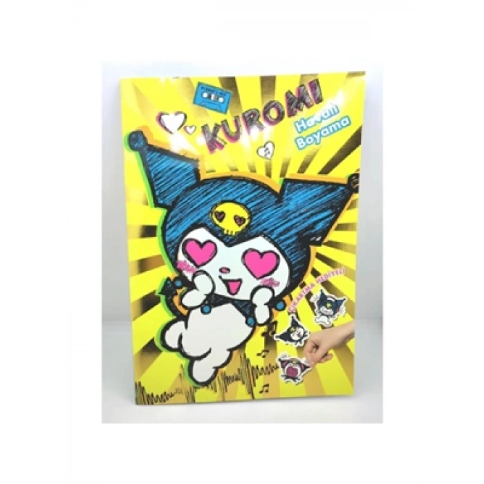 3E Grup - Kuromi Çıkartma Hediyeli Havalı Boyama Kitabı - Doğan Yayınları