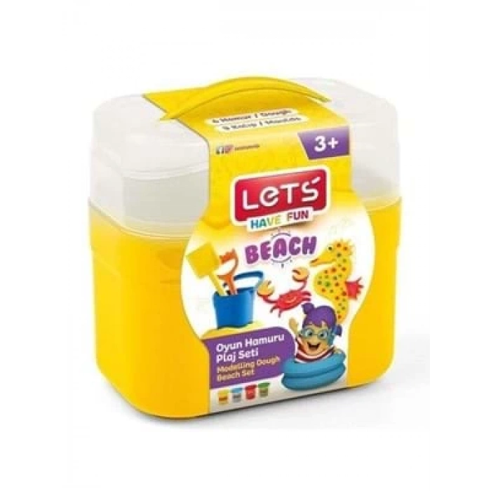3E Grup - Lets 12 Parça Oyun Hamuru Plaj Seti L8499