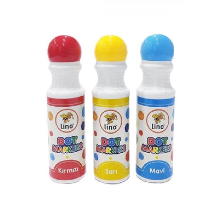 3E Grup - Lino Dot Markers(yıkanabilir) 3lü Ln-603