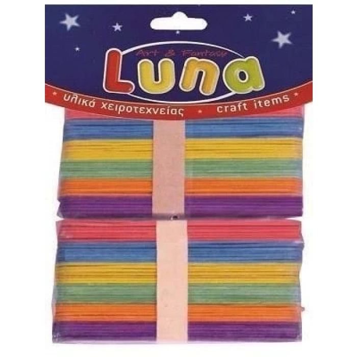 3E Grup - Luna 100 Mm Renkli Ahşap Çubuklar 100lü 601652