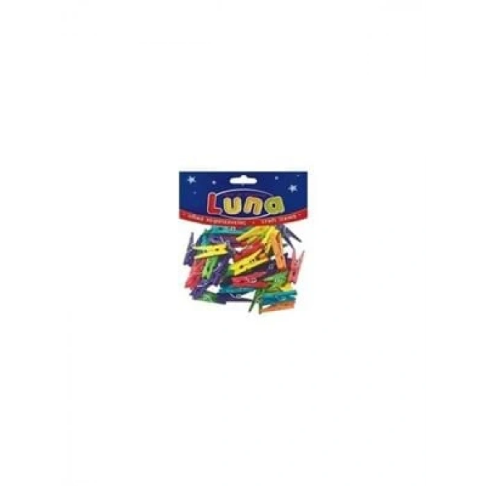 3E Grup - Luna 25 Mm Ahşap Mandal Renkli 45 Li 601650