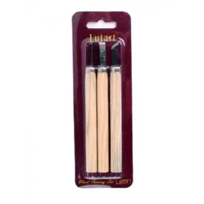 3E Grup - Lutart Ahşap Oyma Seti 3lü La-7003