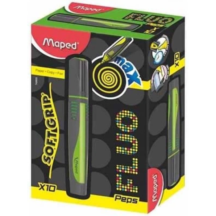 3E Grup - Maped Fluopeps Max Fosforlu Kalem Yeşil 742933