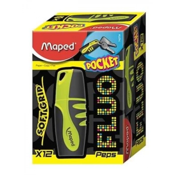 3E Grup - Maped Fluopeps Mini Fosforlu Kalem Sarı 742737-742734