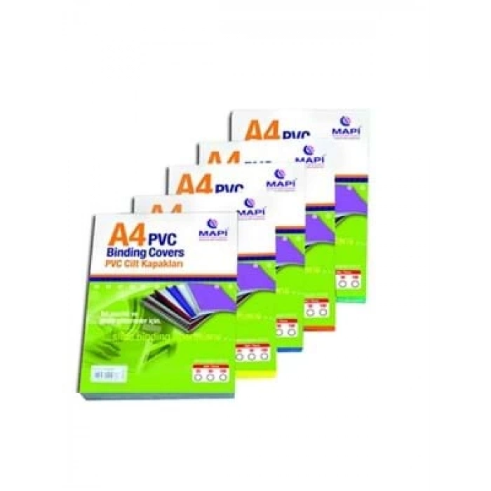 3E Grup - Mapi A3 160 Mic Spiral Kapak Pvc Mavi 100 Lü 2040304