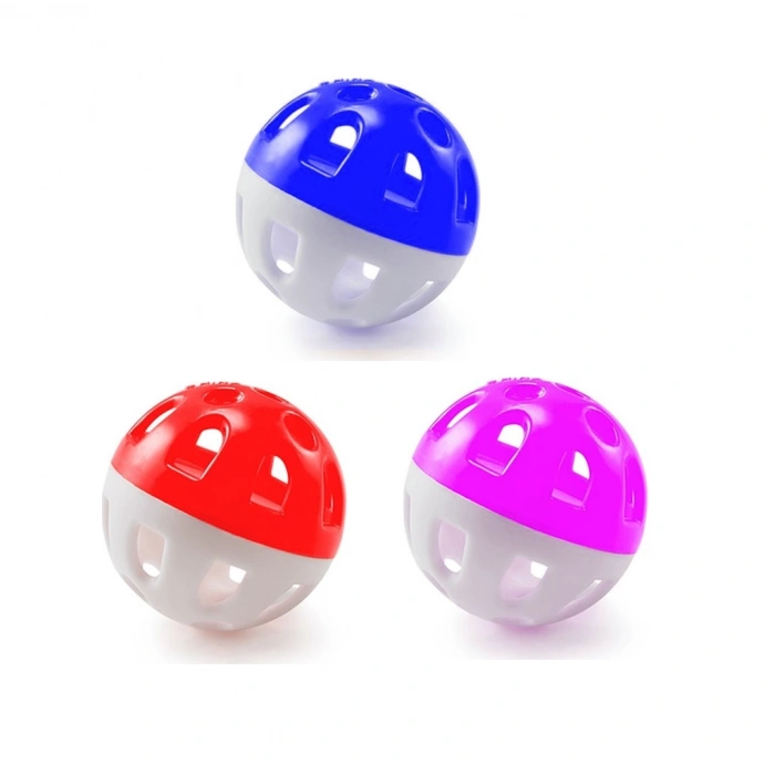 3E Grup - Markapet Çıngıraklı Kedi Oyuncağı Top 3,5 cm Renkli ( 3 Adet )