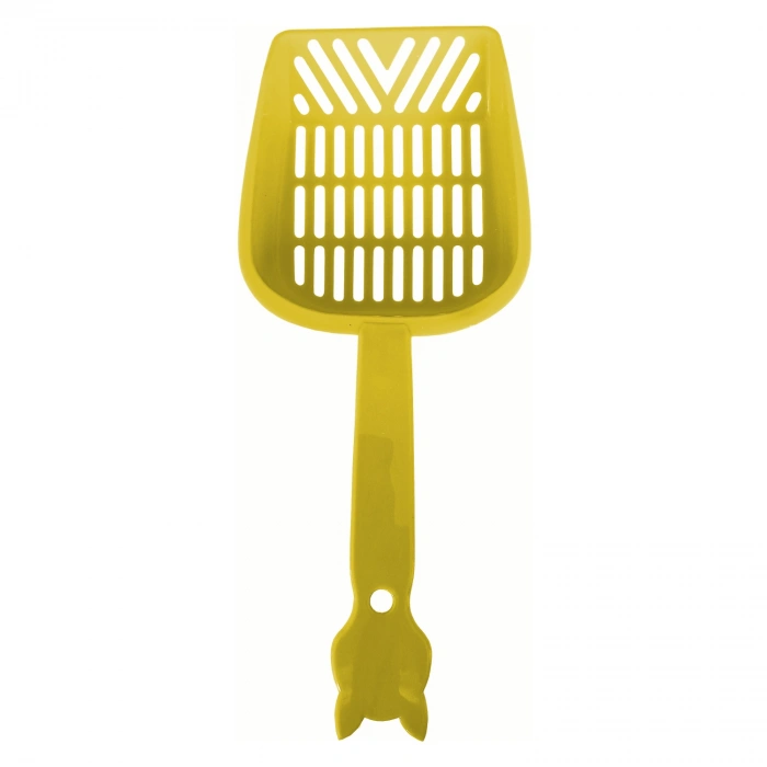 3E Grup - Markapet İnce Elekli Kedi Kumu Küreği Large 11-27 cm Sarı
