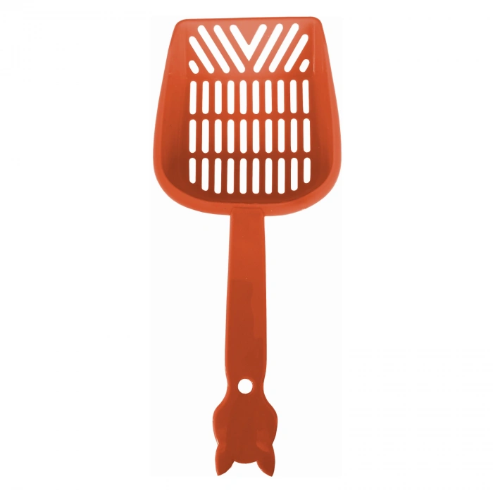 3E Grup - Markapet İnce Elekli Kedi Kumu Küreği Medium 10-25 cm Turuncu
