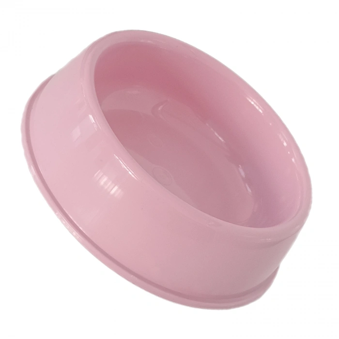 3E Grup - Markapet Kedi Köpek Plastik Mama Ve Su Kabı 20 cm - 200 ml Pembe