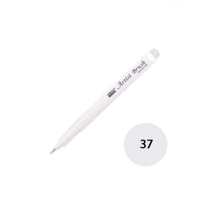 3E Grup - Marvy 1100 Su Bazlı Fırça Uçlu Marker Kalem 037 Lt.cool Grey