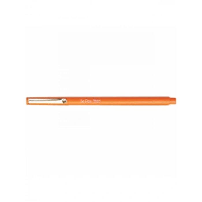 3E Grup - Marvy Le Pen 4300 0.4 Mm Extra Fine Uç Keçeli Kalem Metal Klipsli Orange