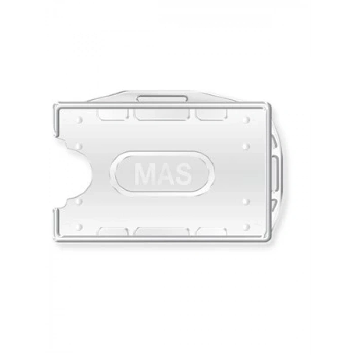 3E Grup - Mas 54x86 Yaka Kartı Muhafaza Kabı Yatay Çift Taraflı Şeffaf 3524