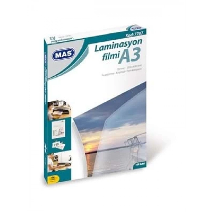 3E Grup - Mas A3 125 Mic Laminasyon Filmi 100 Lü 7707