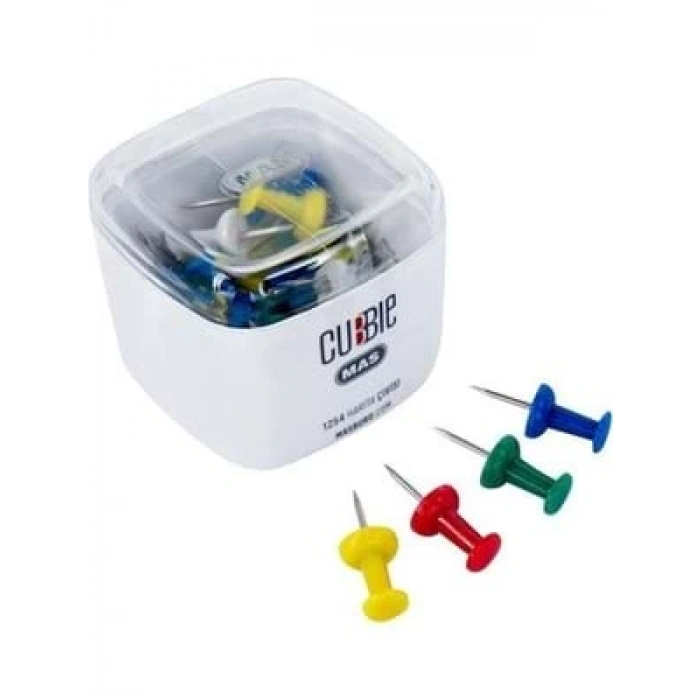 3E Grup - Mas Cubbıe Renkli Harita Çivisi 30lu 1254