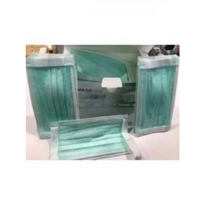 3E Grup - Maskten Geniş Lastikli Meltblown Cerrahi Maske Yeşil 50li