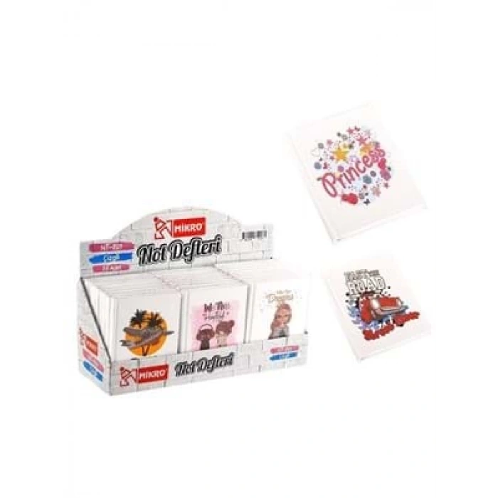 3E Grup - Mikro 10.5x14 Cm 80 Yaprak Çizgili Sert Kapak Not Defteri Nt-201