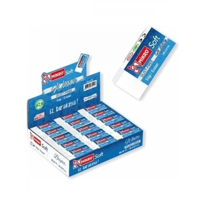 3E Grup - Mikro 2b-24tr Beyaz Soft Silgi