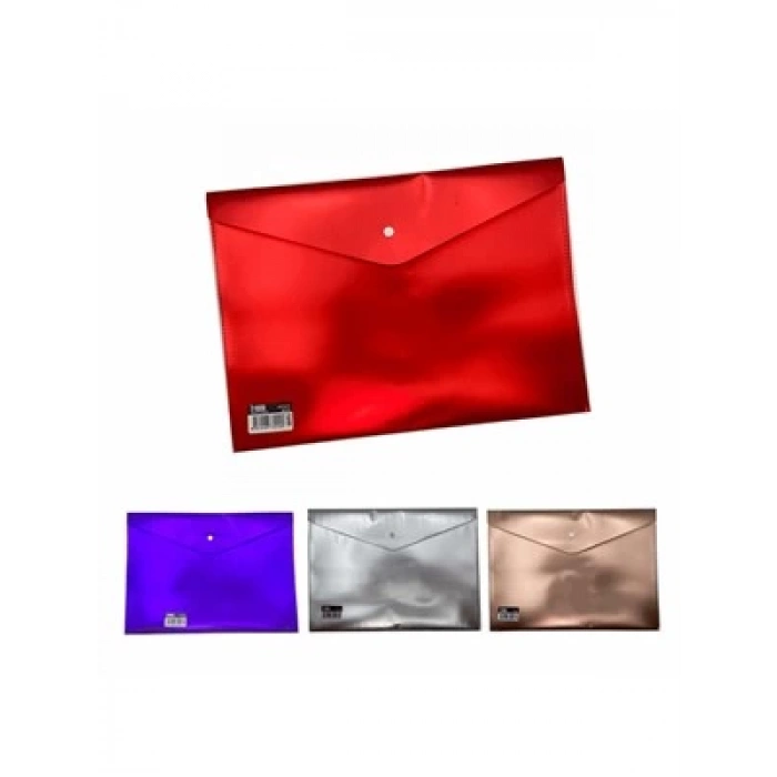 3E Grup - Mikro A4 Düz Metalik Çıtçıtlı Dosya Md-06