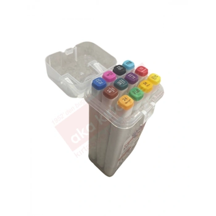 3E Grup - Mikro Art Çift Uçlu Marker Kalem 12 Renk Zw-8001-12
