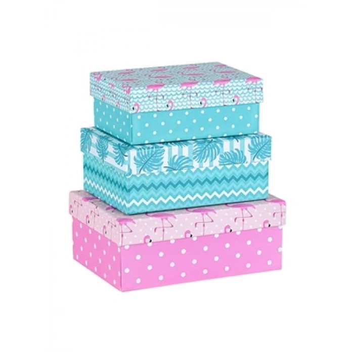 3E Grup - Mikro Flamingo Dikdörtgen Hediye Kutusu No:2 Mbx-4225