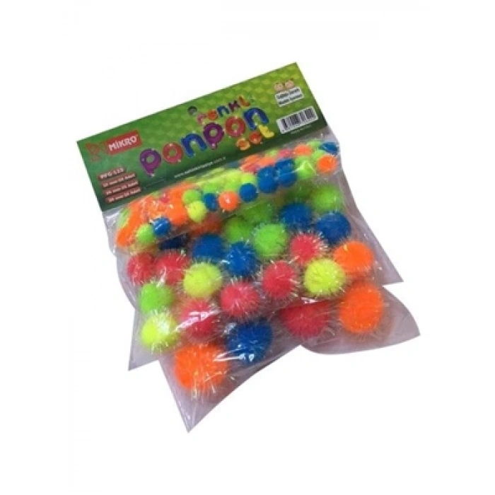 3E Grup - Mikro Fosforlu Ponpon Set(10-20-30)