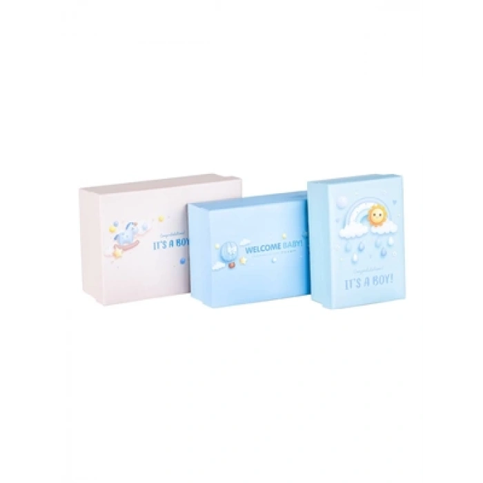 3E Grup - Mikro Hello Boy Dikdörtgen Hediye Kutusu No:2 Mbx-4229