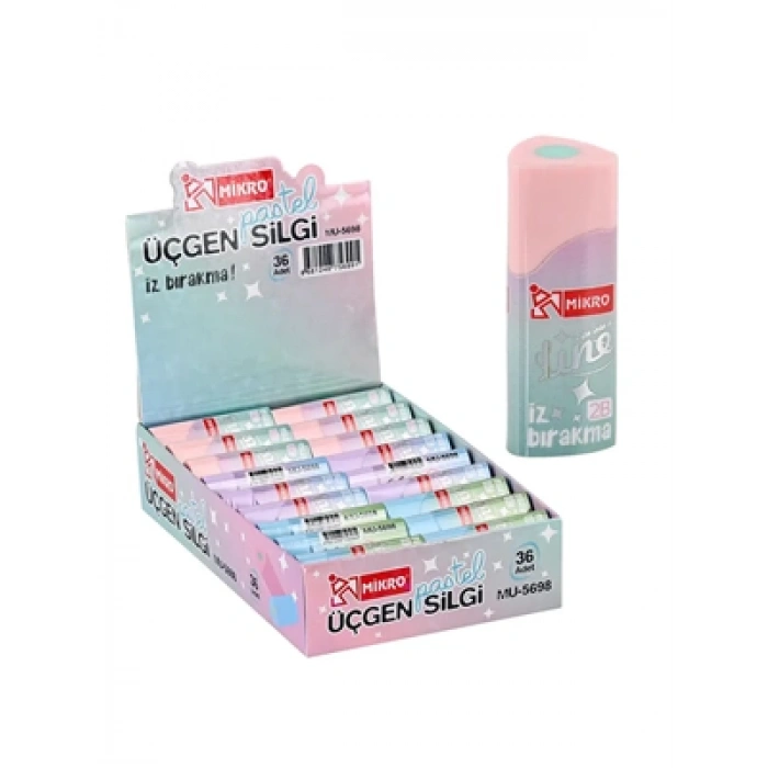 3E Grup - Mikro Pastel Üçgen Silgi Mu-5698