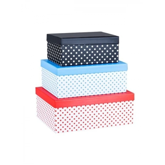 3E Grup - Mikro Polka Dot Dikdörtgen Hediye Kutusu No:1 Mbx-4194