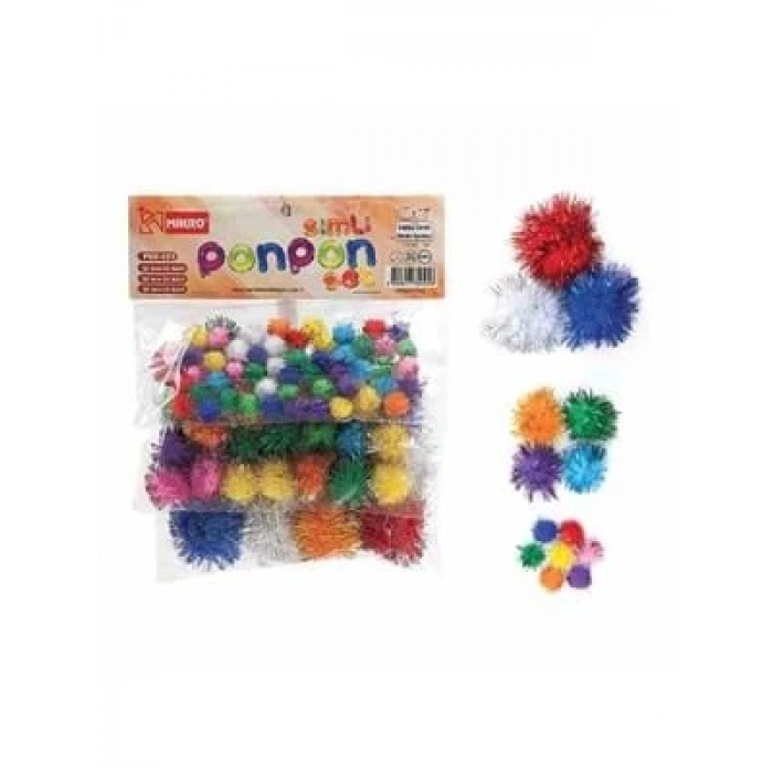 3E Grup - Mikro Simli Ponpon 3lü Pgc-123