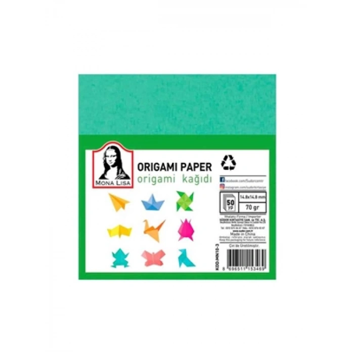 3E Grup - Mona Lisa 14.8x14.8 Mm 70 Gr Origami Kağıdı 50 Yp Mn10-3
