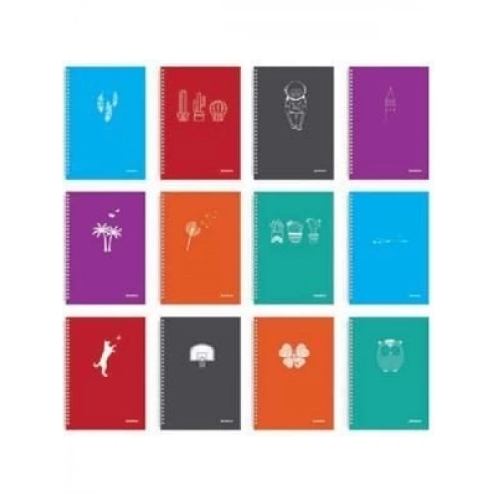 3E Grup - Mopak Özgürlük Serisi A4 Pp Kapak Spiralli Defter Çizgili 72 Yp 40060060128