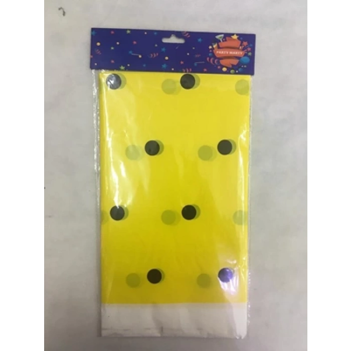 3E Grup - Nedi 108x180 Cm Masa Örtüsü Puantiyeli Sarı Tmo-1052