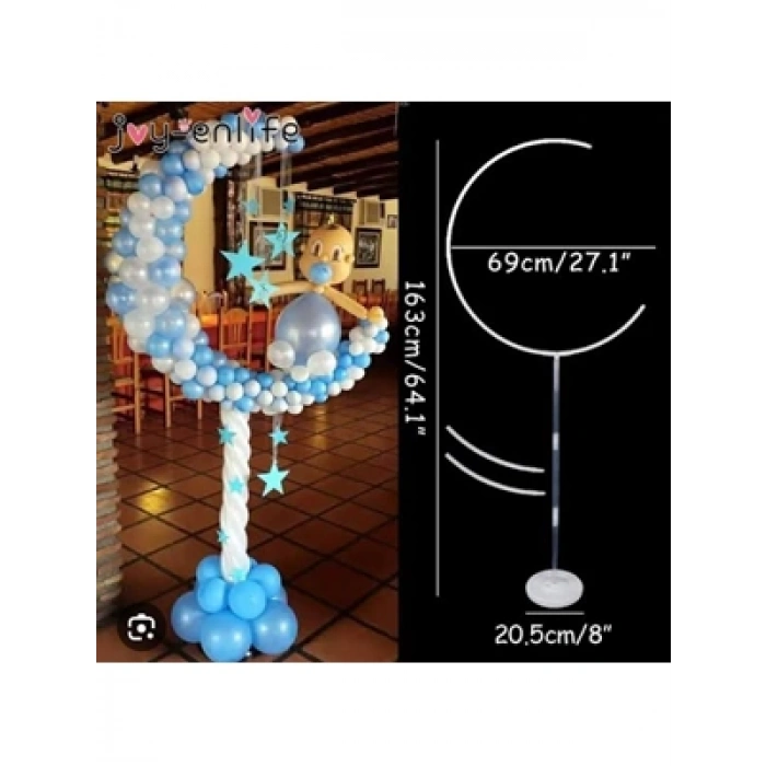 3E Grup - Nedi 165x65 Cm Balon Standı Ayaklı Ay Modeli 1254
