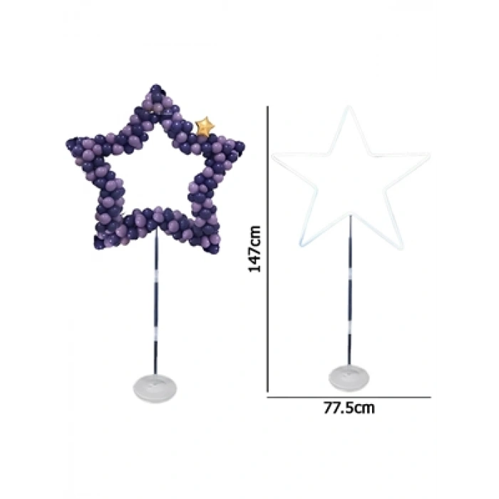 3E Grup - Nedi 165x65 Cm Balon Standı Ayaklı Yıldız Modeli 403