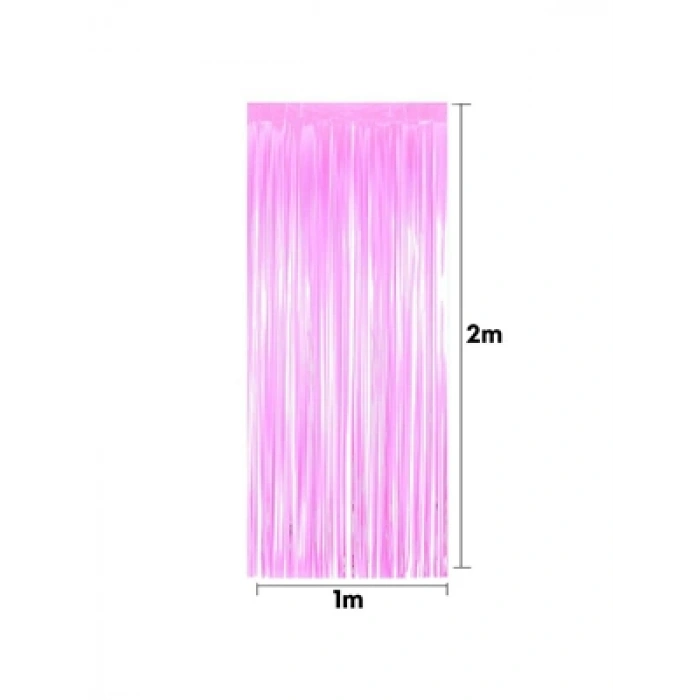 3E Grup - Nedi 1mtx2mt Funko Saçak Kapı Süsü Pembe 1020p