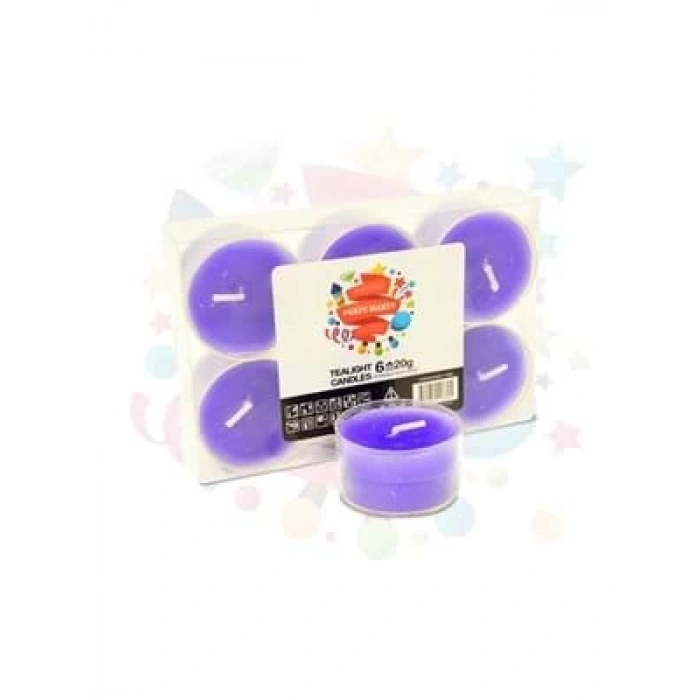 3E Grup - Nedi 20 Gr Tea-lıght Kokulu Mum 6lı Mor 11382