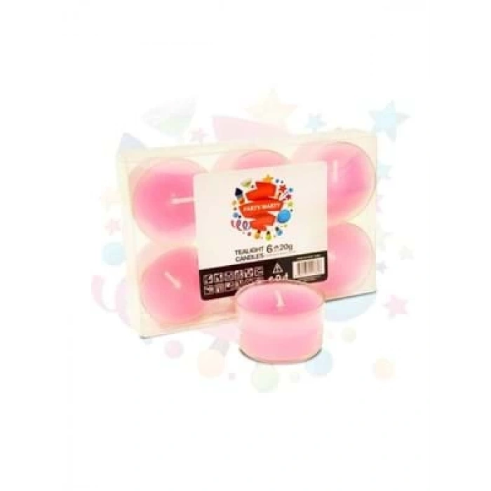 3E Grup - Nedi 20 Gr Tea-lıght Kokulu Mum 6lı Pembe 11381