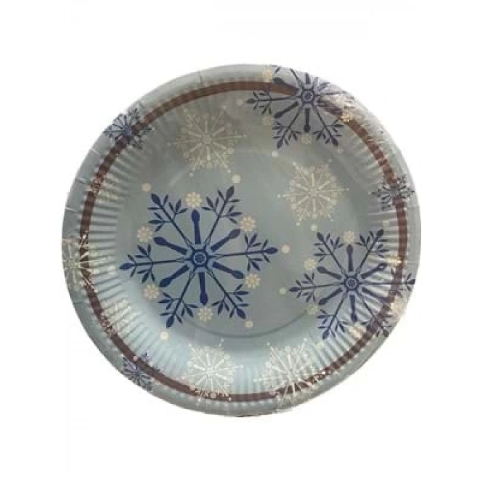 3E Grup - Nedi 22 Cm Karton Tabak 8 Li İyi Ki Doğdun Karlar Ülkesi 31235