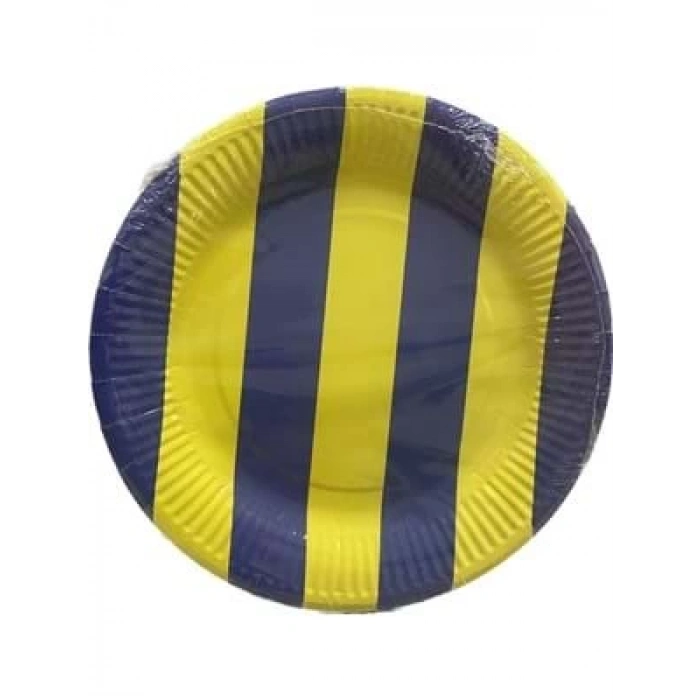 3E Grup - Nedi 22 Cm Karton Tabak 8 Li Sarı-lacivert 38225