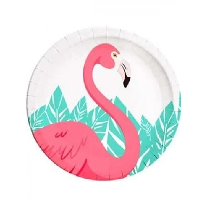3E Grup - Nedi 23 Cm Karton Tabak 8 Li Flamıngo 89592