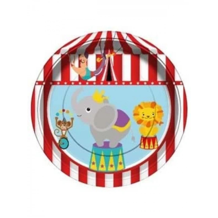 3E Grup - Nedi 23 Cm Karton Tabak 8 Li Sirk 53875