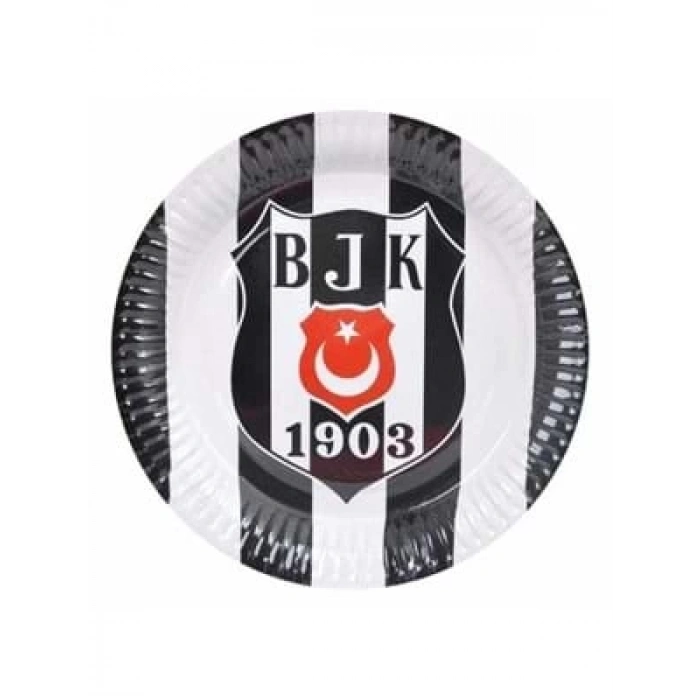 3E Grup - Nedi 23 Cm Karton Tabak Lisanslı 8 Li Beşiktaş Bjk1619