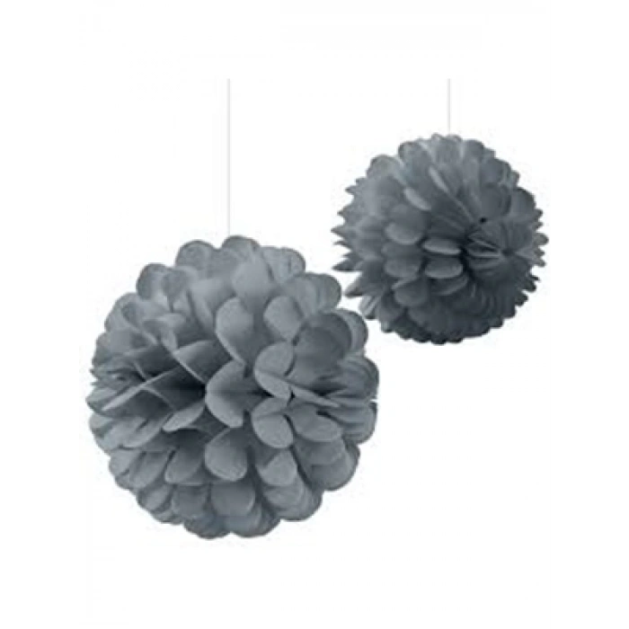 3E Grup - Nedi 25 Cm Kağıt Top Çiçek Süs Siyah W4634bl