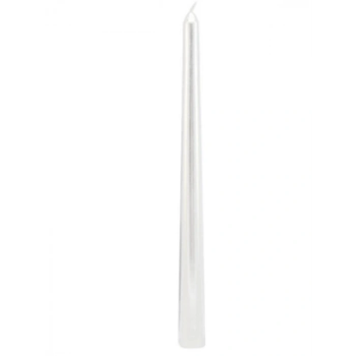 3E Grup - Nedi 25 Cm Şamdan Mumu Sedef Beyaz Pl-js1045w