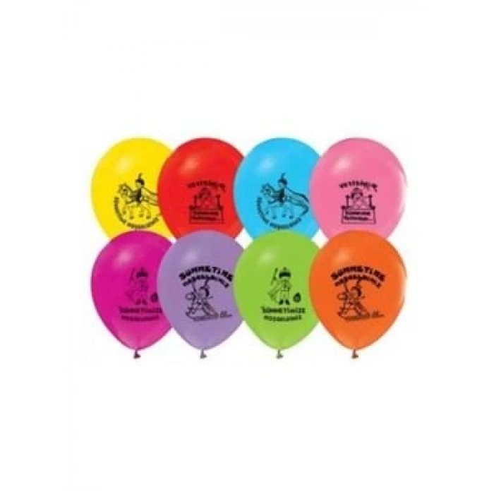 3E Grup - Nedi Baskılı Balon Sünnet Renkli 16lı 7553
