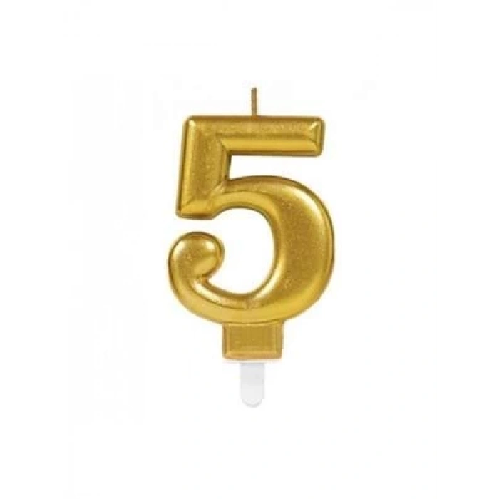 3E Grup - Nedi Çubuklu Mum Küçük Altın Seri 5 Rakamı 2087g-5