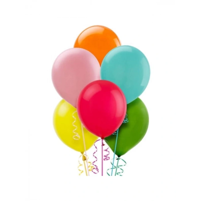 3E Grup - Nedi Düz Renk Balon 10lu Karışık 12939